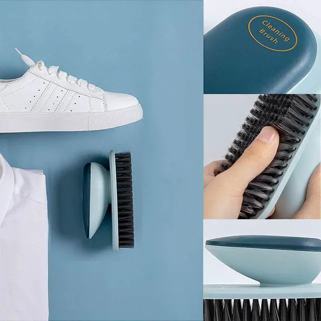 Alt view image 2 of 7 - Laundry Brush Shoe Brush Shoe Cleaning Brush Scrub Brush for Stains,Household Cleaning Clothes Shoes Scrubbing,Household Cleaning Brushes Bathroom Ergonomics Grip Easy Hold Pack 2