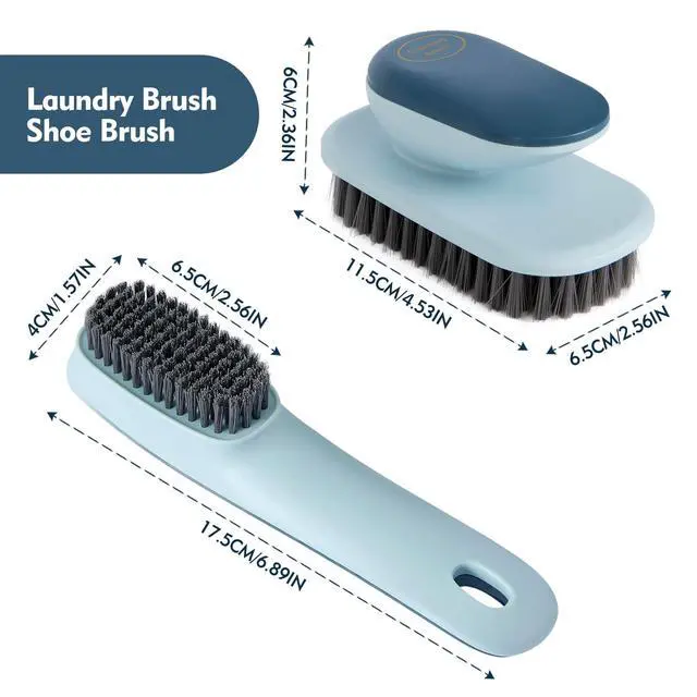 Alt view image 5 of 6 - Shoe Brush Laundry Brush Set, Shoe Brushes for Cleaning, Laundry Brush for Stains On Clothes, Household Cleaning Tool