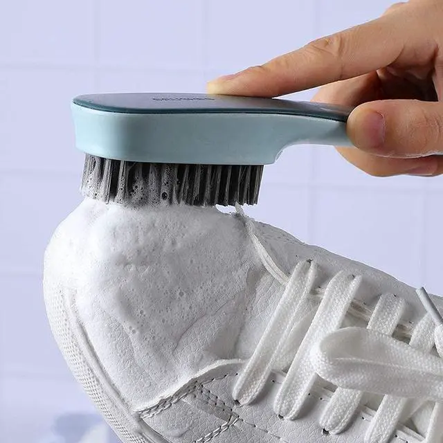 Alt view image 4 of 7 - Laundry Brush Shoe Brush Shoe Cleaning Brush Scrub Brush for Stains,Household Cleaning Clothes Shoes Scrubbing,Household Cleaning Brushes Bathroom Ergonomics Grip Easy Hold Pack 2