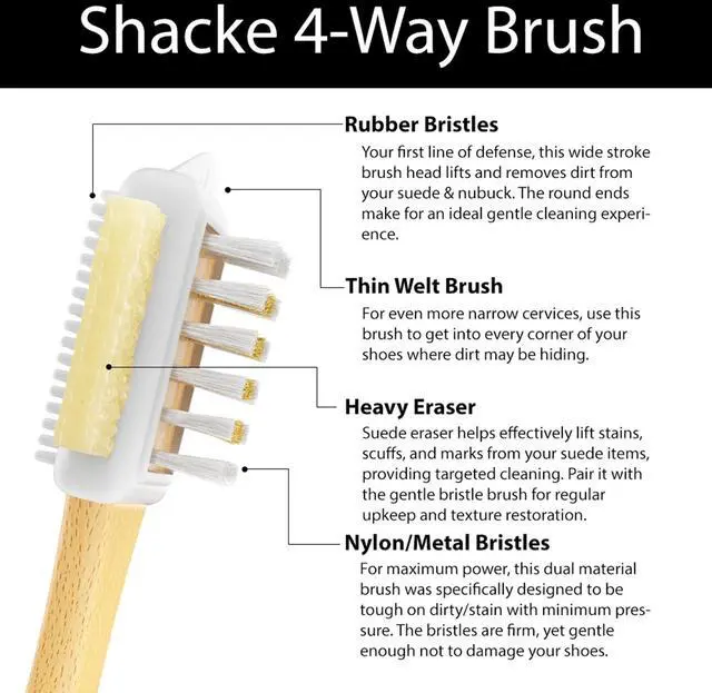 Alt view image 4 of 6 - & Nubuck 4-Way Leather Brush Cleaner (Side Eraser)