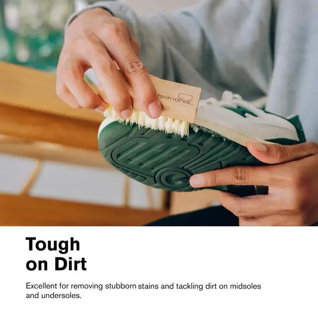 Alt view image 5 of 7 - Standard Cleaning Brush - Handcrafted Wood Handle - Synthetic Bristles - Tough on Stubborn Stains & Dirt on Midsoles - Great for All-Around Shoe Cleaning - Works on Most Materials