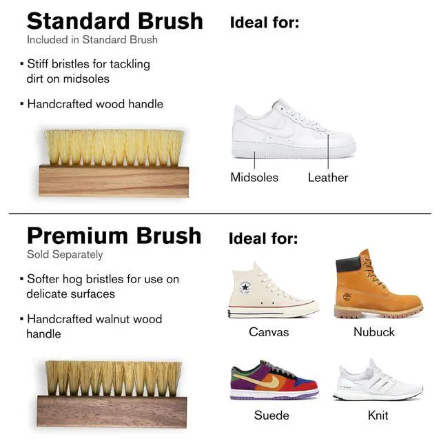 Alt view image 7 of 7 - Standard Cleaning Brush - Handcrafted Wood Handle - Synthetic Bristles - Tough on Stubborn Stains & Dirt on Midsoles - Great for All-Around Shoe Cleaning - Works on Most Materials