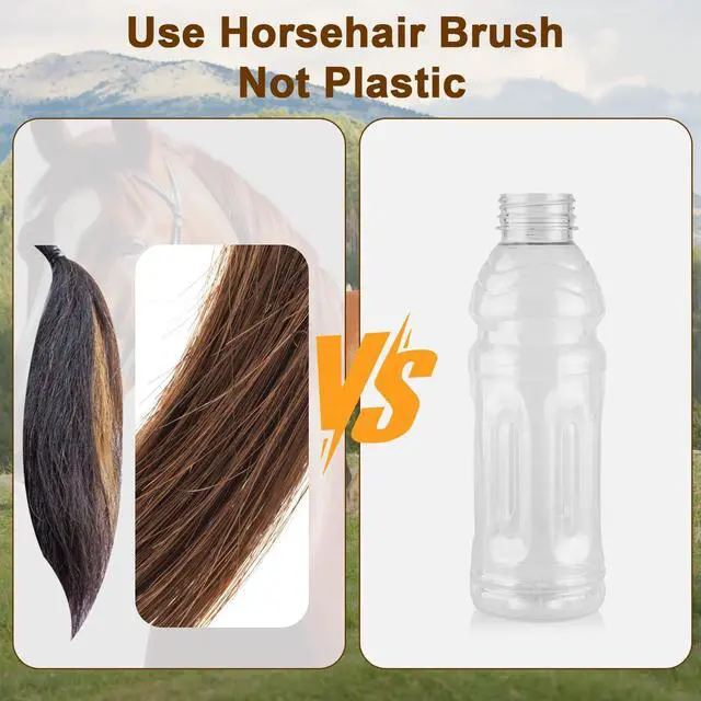 Alt view image 4 of 7 - Professional 100% Horsehair Shoe Brush Premium Soft Horsehair Dauber Applicators for Leather Shoes, Boots, Coats & Purses, Curved Handle for Comfortable Grip, Perfect for Leather Shine & Polish