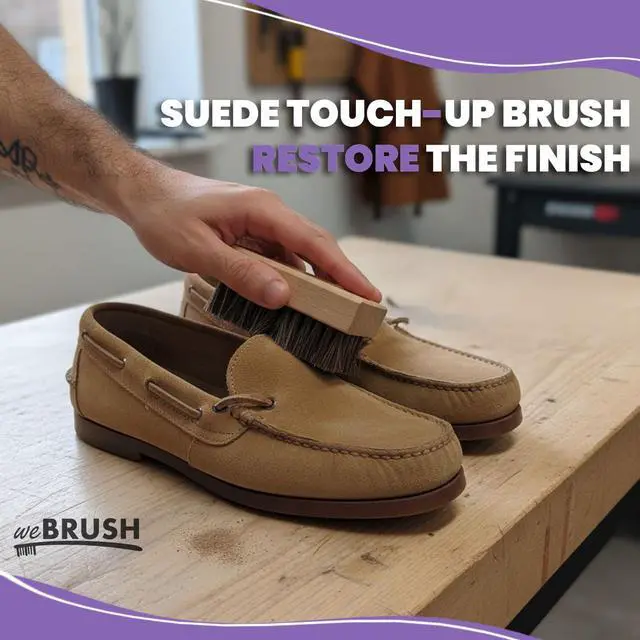 Alt view image 2 of 7 - 3 Small Shoe Brushes, Shoes Cleaning Brush Kit, Suede Shoe Cleaner, Boot White Sneaker Cleaner with Nylon Boar Horsehair Bristles Suede Brush for Canvas Leather Bags Jackets Scrub & Polish