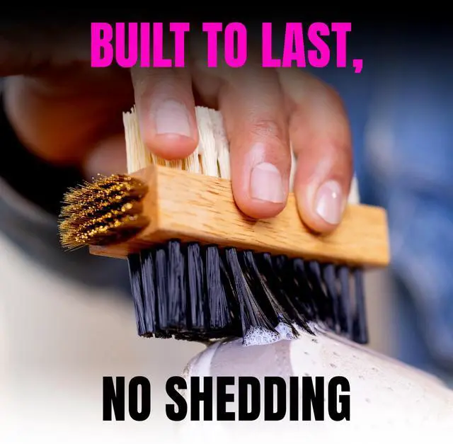 Alt view image 2 of 7 - Multi Purpose Shoe Cleaning Brush - with Strong, Medium and Soft Bristles for All Fabric Types