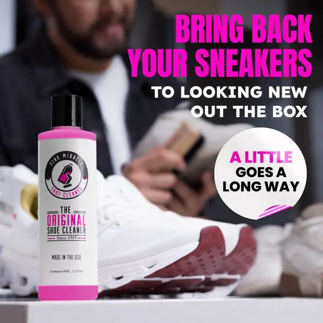 Alt view image 4 of 4 - Shoe Cleaner Kit with Bottle and Brush For Fabric Cleaner For Leather, Whites, Suede and Nubuck Sneakers (4 Oz)