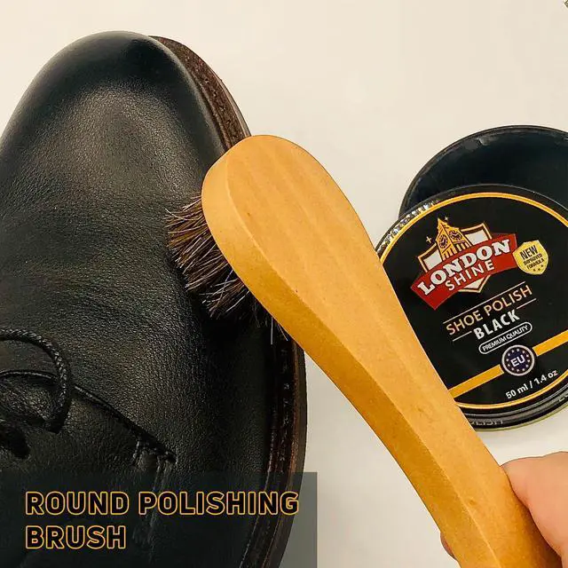 Alt view image 5 of 6 - Horsehair Shoe Brush Kit 4 Piece | Shine Brush, Dauber Applicator, Suede Cleaner & Microfiber Cloth | Leather Shoes & Boots Care | Shoe Shine & Polish Kit for Men & Women