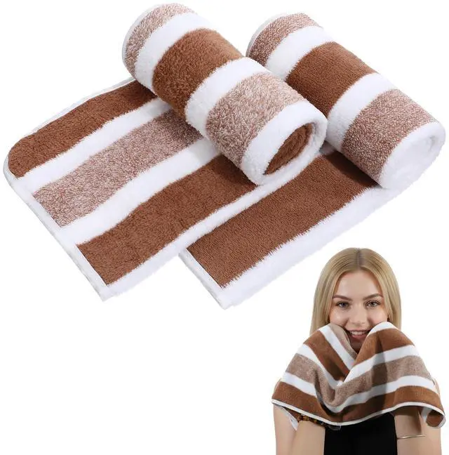 Main image of 2 Pcs Hand Towels Bathroom, Soft Microfiber Hand Towels 30×13 Inch Coral Fleece Absorbent Face Towel for Bathroom Decor Gym Spa Travel Hotel