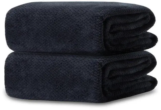 Main image of 2 Piece Hand Towels Set Set 16x31 Inches,Soft Bath Sheet Towels Highly Absorbent Quick Dry Towels Set for Bathroom Hotel Spa Black