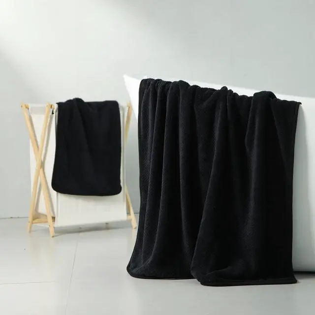 Alt view image 3 of 5 - 2 Piece Hand Towels Set Set 16x31 Inches,Soft Bath Sheet Towels Highly Absorbent Quick Dry Towels Set for Bathroom Hotel Spa Black