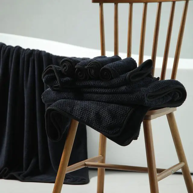 Alt view image 4 of 5 - 2 Piece Hand Towels Set Set 16x31 Inches,Soft Bath Sheet Towels Highly Absorbent Quick Dry Towels Set for Bathroom Hotel Spa Black
