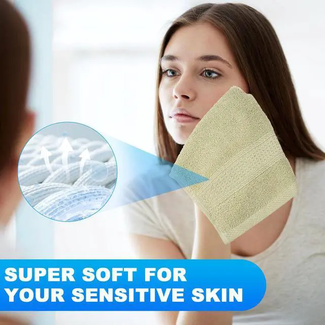Alt view image 3 of 7 - 6 Pack 100% Cotton Wash Cloth, 13x13 Inch Highly Absorbent and Soft Feel Fingertip Towels, Machine Washable Washcloths for Bathroom, Gym, Hotel, Spa and Kitchen, 6 Colors