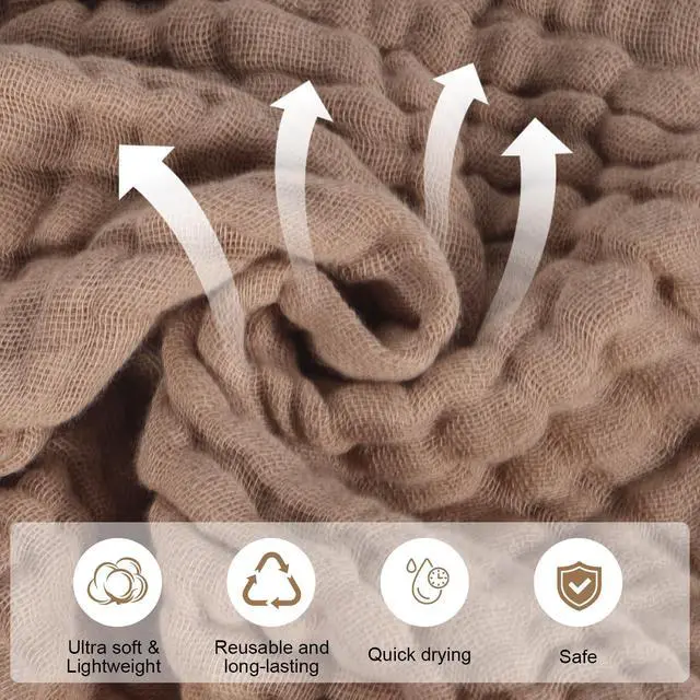 Alt view image 4 of 7 - 6 Pack 100% Cotton Wash Cloth, Highly Absorbent and Soft Feel Face Towels, Reusable Cotton Washcloths for Sensitive Skin & Makeup Remover, 10 x 10 Inch, 6 Colors