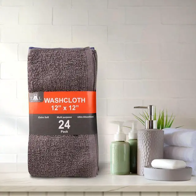 Alt view image 4 of 7 - Towel and Linen Mart 100% Cotton - 24 Pack Wash Cloth Set - Flannel Face Cloths, Highly Absorbent and Soft Feel Fingertip Towels (Multi, Pack of 24)