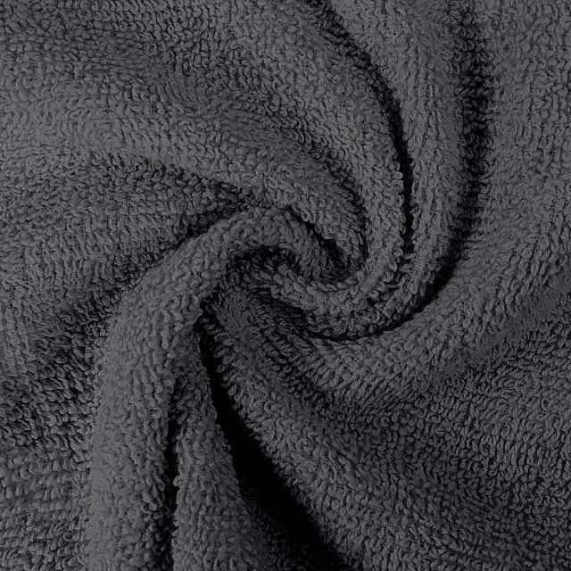 Alt view image 4 of 7 - 12 Pack Premium Wash Cloths Set, 12 by 12 Inches, 100% Cotton Ring Spun, Highly Absorbent and Soft Feel Essential Washcloths for Bathroom, Spa, Gym, and Face, Grey