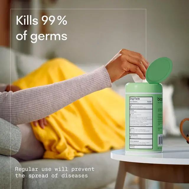 Alt view image 3 of 7 - Antibacterial Hand Wipes Fresh Morning Breeze- Antibacterial Wipes with Aloe and Vitamin E Formula | 5"x7" Wet Wipes Canister | No Parabens, Sulfates or Phthalates, Kills 99% of Germs, 50 ct