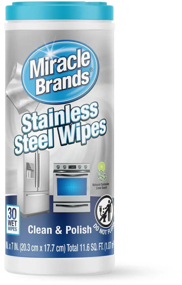 Main image of for Stainless Steel, Great for Kitchen and Appliances, Including Oven, Refrigerator, Dishwasher, Microwave, Sink, Hood, Grill, Removes Fingerprints and Smudges - 30 Count