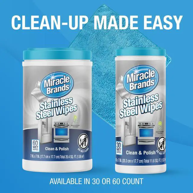 Alt view image 3 of 5 - for Stainless Steel, Great for Kitchen and Appliances, Including Oven, Refrigerator, Dishwasher, Microwave, Sink, Hood, Grill, Removes Fingerprints and Smudges - 30 Count