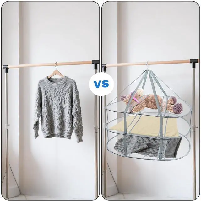 Alt view image 6 of 7 - 3 Pack Sweater Drying Rack Flat Mesh Foldable 3 Tier Laundry Clothes Drying Rack for Sweaters Delicates Dolls T-Shirt Swimsuit Sweater Underwear