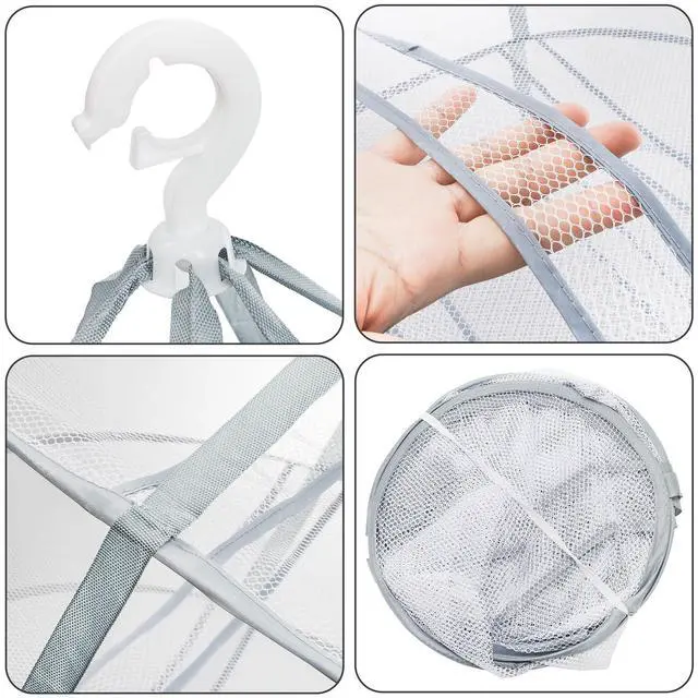 Alt view image 4 of 7 - 3 Pack Sweater Drying Rack Flat Mesh Foldable 3 Tier Laundry Clothes Drying Rack for Sweaters Delicates Dolls T-Shirt Swimsuit Sweater Underwear