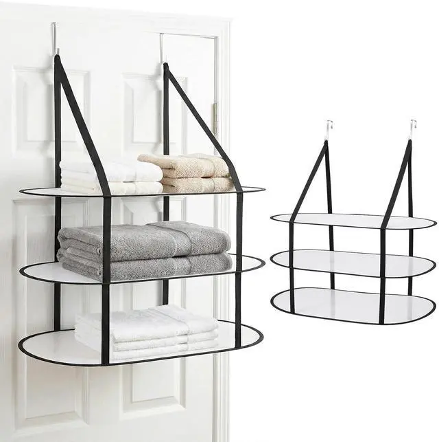 Main image of 2Pcs 3 Tier Over The Door Folding Drying Rack with Excellent Load-Bearing,Large Sweater Drying Rack,Lay fold Flat Mesh Clothes Hanging Dryer for Quickly Dry Clothing,Sweater,and Room Organization