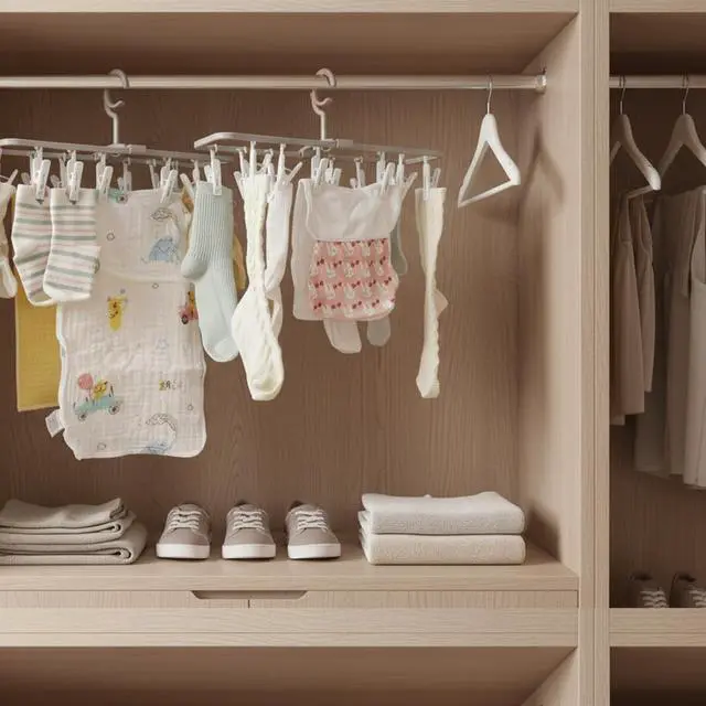 Alt view image 7 of 7 - Clothes Drying Racks 2 Pack Small Folding Portable Underwear Hangers with 12 Clips 360° Rotatable Hook for Socks Drying Towels Bras Baby Clothes Gloves Plast 3 pcs Traceless Hook.