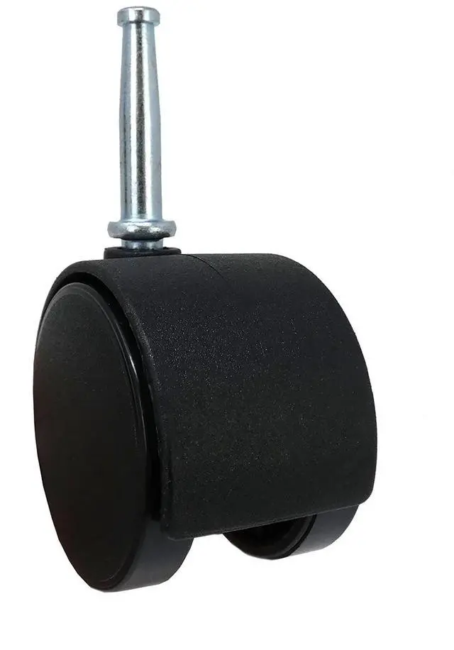 Alt view image 4 of 7 - 2" Smooth-Rolling Twin Wheel Office Chair Casters, Dual-Wheel Swivel Caster Wheels for Office Chairs, Set of 2, Black