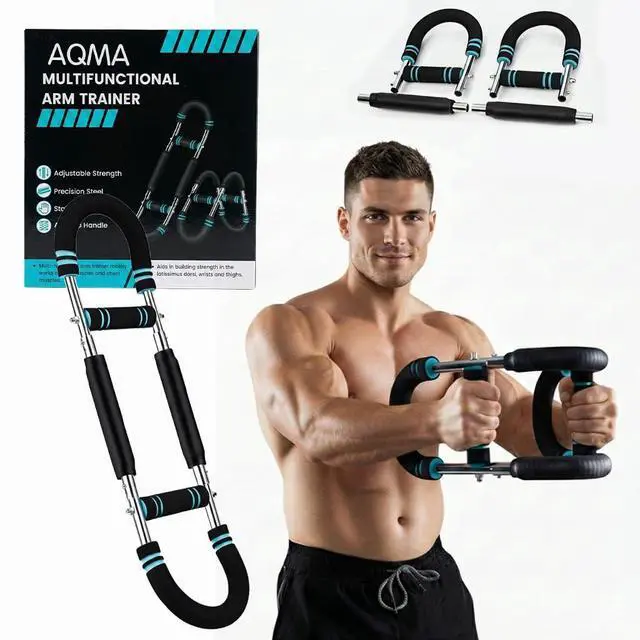 Main image of Arm Twister Trainer & Chest Expander for Men and Women, Adjustable Power Twister Bar with Dual Spring Resistance (60100 lb), Upper Body Strength Equipment for for Home Gym Workouts