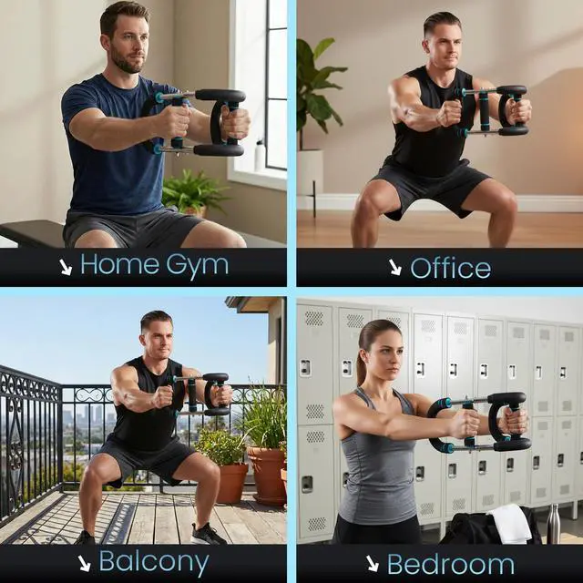 Alt view image 2 of 7 - Arm Twister Trainer & Chest Expander for Men and Women, Adjustable Power Twister Bar with Dual Spring Resistance (60100 lb), Upper Body Strength Equipment for for Home Gym Workouts