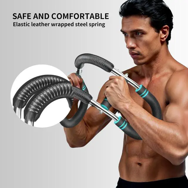 Alt view image 4 of 7 - Twister Arm Trainer, Adjustable Spring Workout Bar, Forearm Triceps Chest Workout Equipment, Portable Home Fitness Equipment