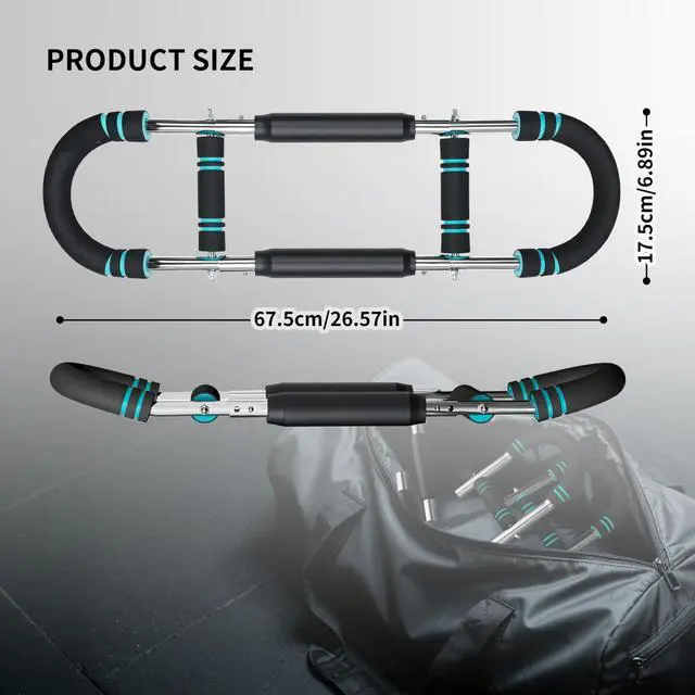 Alt view image 7 of 7 - Twister Arm Trainer, Adjustable Spring Workout Bar, Forearm Triceps Chest Workout Equipment, Portable Home Fitness Equipment