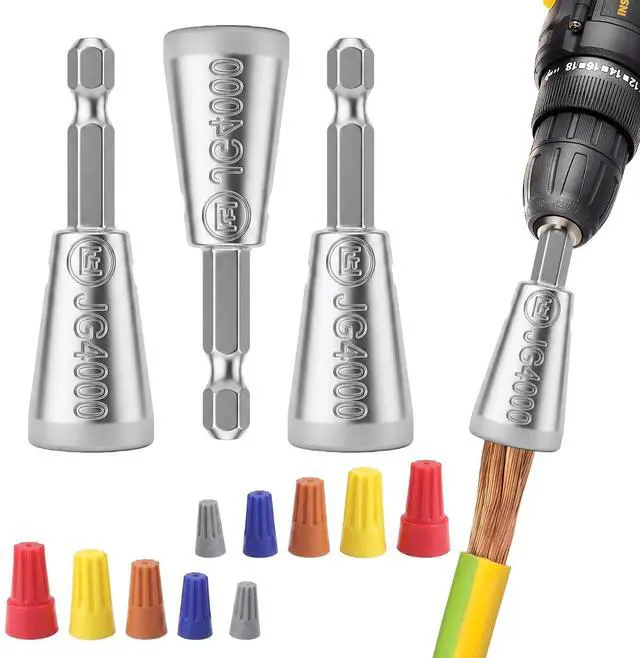 Main image of 3pcs Wire Twister Tool for Drill,Upgrades Wire Nut Twister Compatible with with Power Drills,Electrical Cable Twisting Tool Ideal for Home Repairs, and DIY Projects