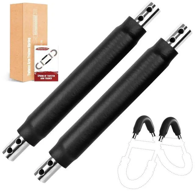 Main image of Springs of Twister Arm Trainer, 90-120LBS Adjustable Resistance Chest Exerciser Springs, Dual Steel Power Twister Spring with Elastic Sleeve for Arm, Back, Chest Workout (Only 2 Springs)