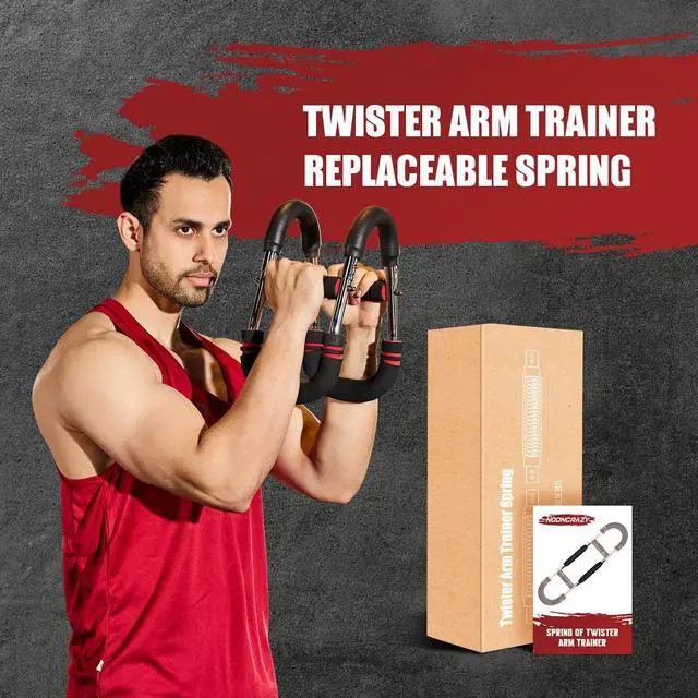 Alt view image 7 of 7 - Springs of Twister Arm Trainer, 90-120LBS Adjustable Resistance Chest Exerciser Springs, Dual Steel Power Twister Spring with Elastic Sleeve for Arm, Back, Chest Workout (Only 2 Springs)