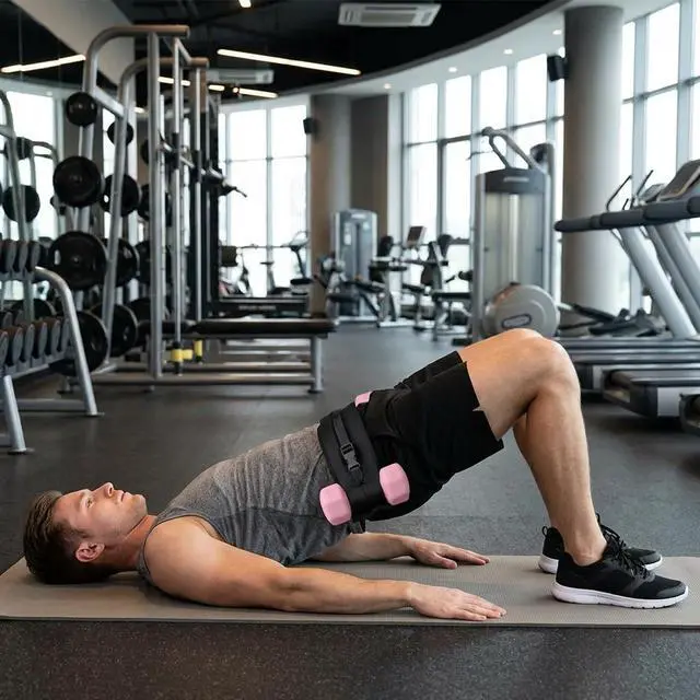 Alt view image 6 of 7 - Hip Thrust Belt, Hip Thrust Belt for Dumbbells and Weights, Enhanced Support for Glute Bridge Exercises and Weighted Squat Training, Adjustable Strap Non-Slip Safety for Home Fitness Strength Sessions