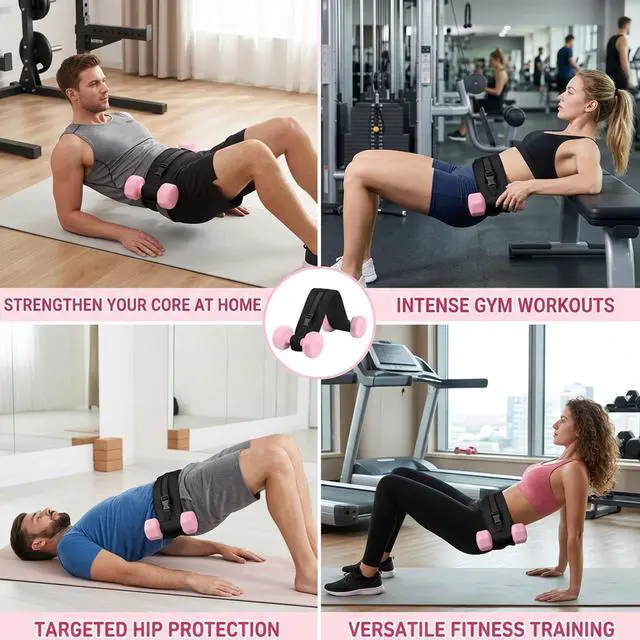Alt view image 7 of 7 - Hip Thrust Belt, Hip Thrust Belt for Dumbbells and Weights, Enhanced Support for Glute Bridge Exercises and Weighted Squat Training, Adjustable Strap Non-Slip Safety for Home Fitness Strength Sessions