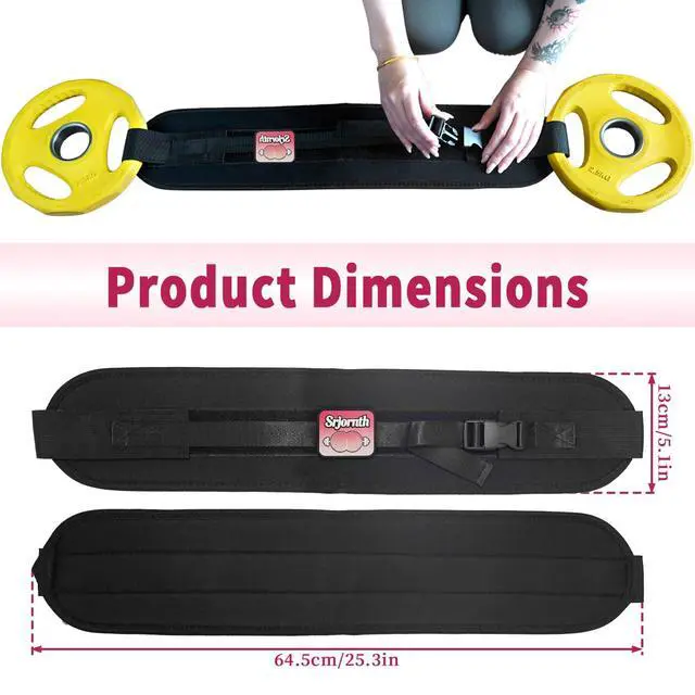 Alt view image 4 of 7 - Pro Portable Hip Thrust Belt - Premium Booty Builder for Dumbbell & Kettlebell Workouts | Gym, Home & Travel Glute Trainer Lightweight & Foldable Design Slip-Resistant Padding for Hip Protection Black