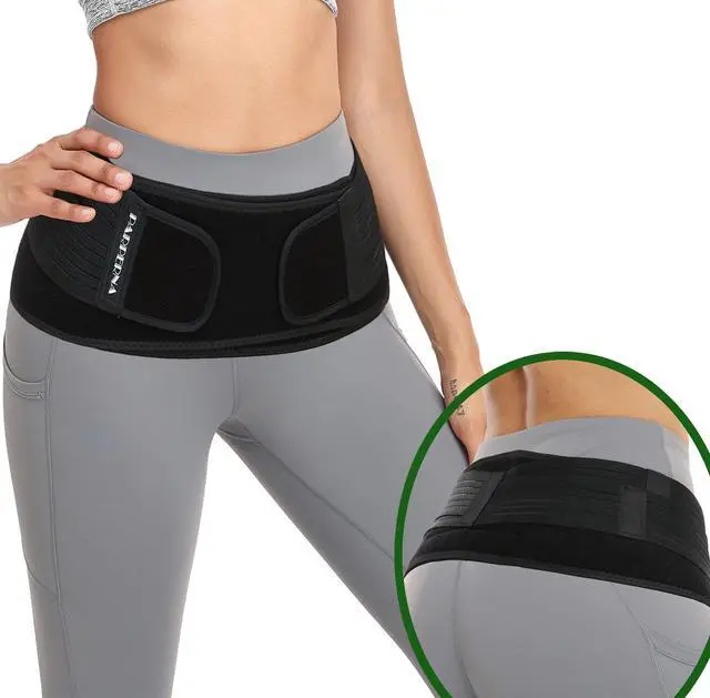 Main image of Sacroiliac SI Hip Belt for Women Men SI Joint Hip Belt - Lower Back Support Brace - Pelvic Support - Adjustable Sciatica Pelvis Lumbar Pain Relief Trochanter Brace,REGULAR (Size 30"-45")