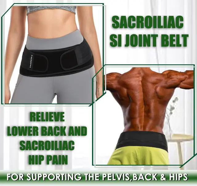 Alt view image 3 of 5 - Sacroiliac SI Hip Belt for Women Men SI Joint Hip Belt - Lower Back Support Brace - Pelvic Support - Adjustable Sciatica Pelvis Lumbar Pain Relief Trochanter Brace,REGULAR (Size 30"-45")