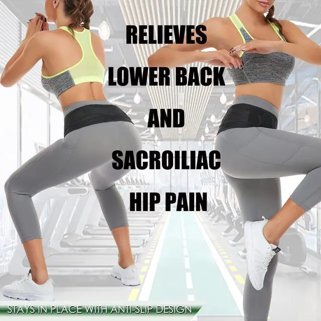 Alt view image 4 of 5 - Sacroiliac SI Hip Belt for Women Men SI Joint Hip Belt - Lower Back Support Brace - Pelvic Support - Adjustable Sciatica Pelvis Lumbar Pain Relief Trochanter Brace,REGULAR (Size 30"-45")