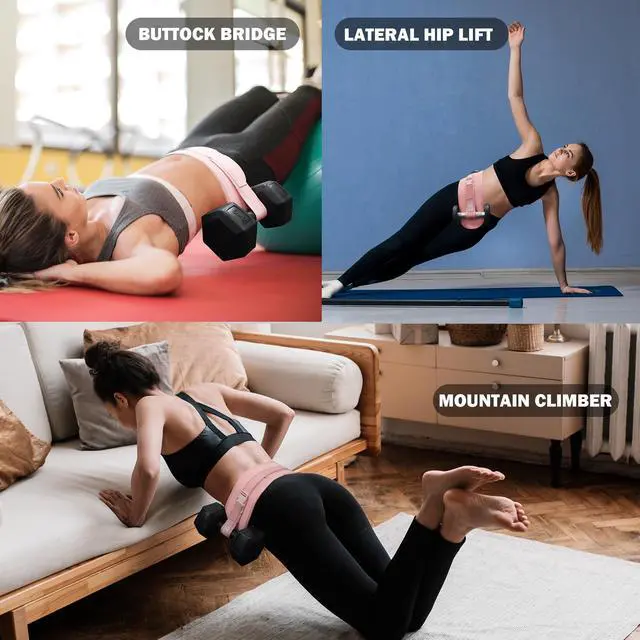 Alt view image 4 of 6 - Hip Thrust Belt,Thickened Slip-Resistant Padding, Glute Bridge Weight Belt for Home and Gym,Comfortable Glute Workout Equipment for Women, Hip Thrust Band, Strengthen Glutes & Hamstrings, Heavy Duty