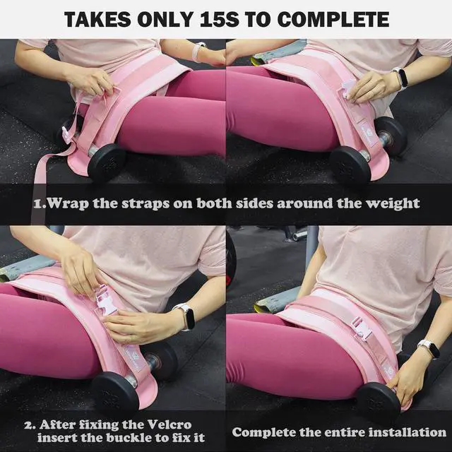 Alt view image 6 of 6 - Hip Thrust Belt,Thickened Slip-Resistant Padding, Glute Bridge Weight Belt for Home and Gym,Comfortable Glute Workout Equipment for Women, Hip Thrust Band, Strengthen Glutes & Hamstrings, Heavy Duty