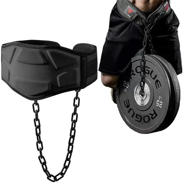 Main image of Heavy Duty Dip Belt with Chain & Weighted Belt for Pullups - Men & Women
