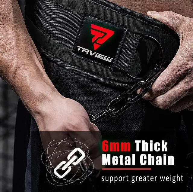 Alt view image 4 of 7 - Heavy Duty Dip Belt with Chain & Weighted Belt for Pullups - Men & Women
