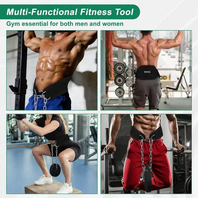 Alt view image 6 of 6 - Dip Belt, Professional Weight Lifting Belts with 38 IN Steel Chain, Reliable & Durable Weight Belt for Men, Heavy Duty Weightlifting Belts for Pullups, Squats, Dips, Weight Lifting