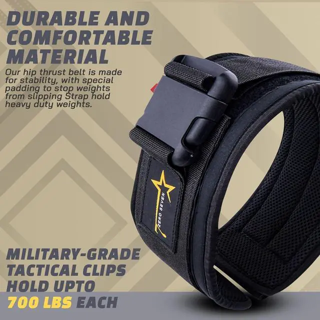 Alt view image 5 of 5 - Adjustable Hip Thrust Belt Comfortable for Heavy Dumbbells, Kettlebells & Plates Up to 600 LBS Glute Workout Equipment with Slip-Resistant Padding for Gym Home & On - the - Go Workouts