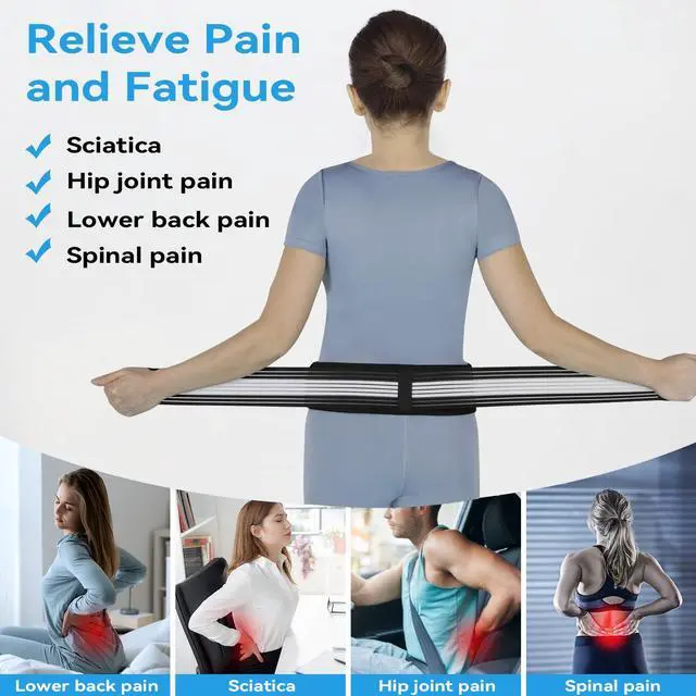 Alt view image 2 of 7 - Waist Belt Sacroiliac Hip Belt, Lumbar Support Sciatica Pain Relief, Sacroiliac SI Joint - Lower Back Support Brace for Women and Men, Non-Slip and Adjustable & Breathable Back Pain Relief