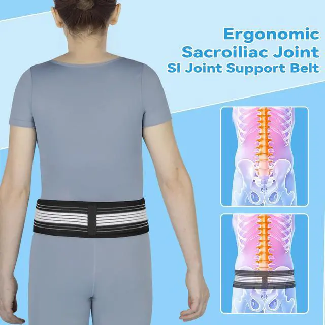 Alt view image 4 of 7 - Waist Belt Sacroiliac Hip Belt, Lumbar Support Sciatica Pain Relief, Sacroiliac SI Joint - Lower Back Support Brace for Women and Men, Non-Slip and Adjustable & Breathable Back Pain Relief