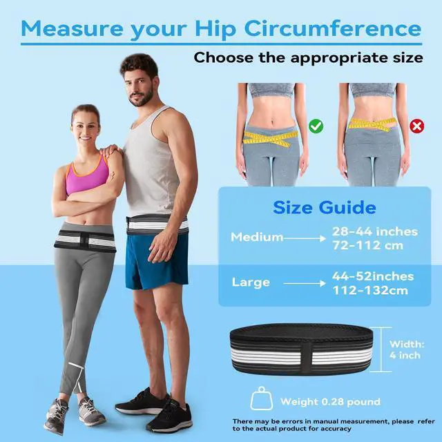 Alt view image 7 of 7 - Waist Belt Sacroiliac Hip Belt, Lumbar Support Sciatica Pain Relief, Sacroiliac SI Joint - Lower Back Support Brace for Women and Men, Non-Slip and Adjustable & Breathable Back Pain Relief