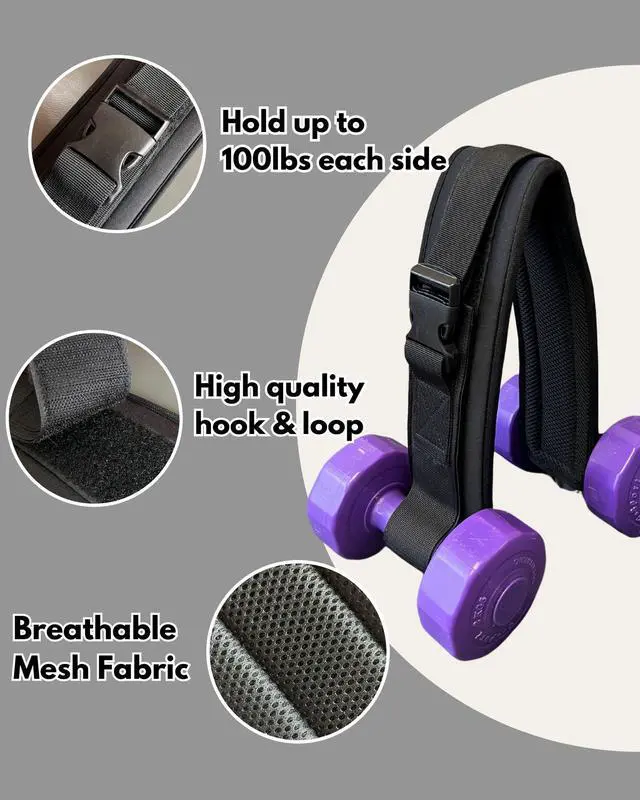 Alt view image 3 of 7 - Hip Thrust Belt Weighted Belt for Glute Workouts, Squats & Lunges | Workout Belt for Women & Men | Dumbbell Hip Thrust Belt for Weights | Portable Alternative to Booty Sprout Machine